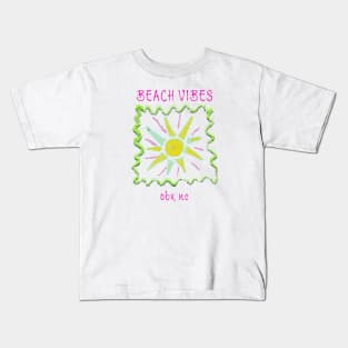 Beach Vibes OBX Outer Banks NC Kids T-Shirt